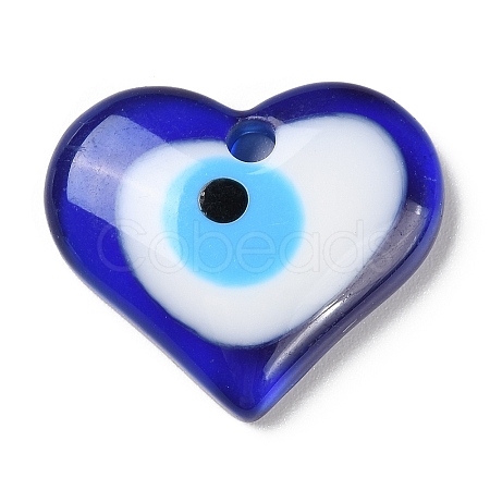 Blue Evil Eye Resin Pendants CRES-D012-01B-1