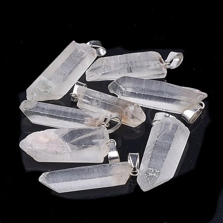 Natural Quartz Crystal Pendants G-Q989-012-1