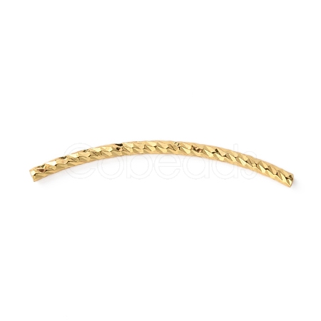 Brass Curved Tube Beads FIND-WH0110-155A-1