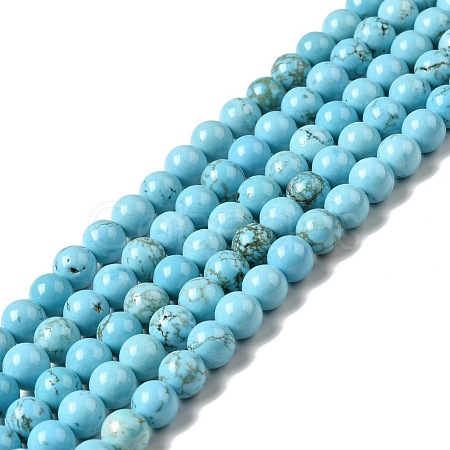 Dyed & Heated Natural Magnesite Beads Strands G-G924-01B-02-1