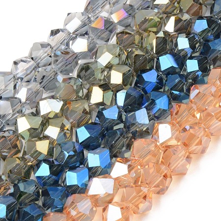 Electroplate Glass Beads Strands EGLA-S194-10-1