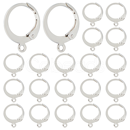 Beebeecraft 100Pcs 304 Stainless Steel Leverback Earring Findings STAS-BBC0004-12-1