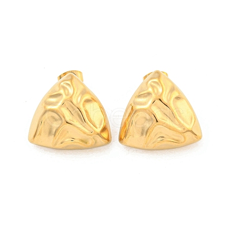 Triangle 304 Stainless Steel Ear Studs EJEW-L290-026G-1