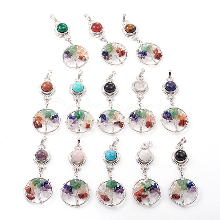 Natural & Synthetic Mixed Big Pendants G-I278-02-1