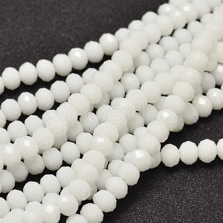 Faceted Rondelle Glass Beads Strands GLAA-I033-6mm-11-1