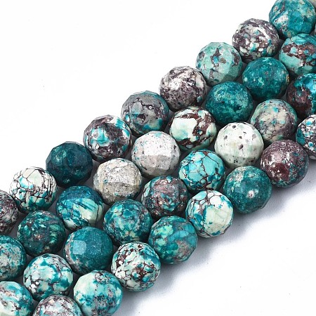 Natural Chrysocolla Beads Strands G-S362-112E-1