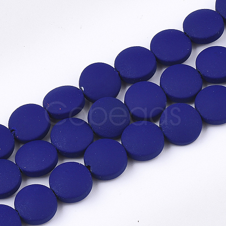 Spray Painted Non-magnetic Synthetic Hematite Beads Strands G-T116-02-23-1