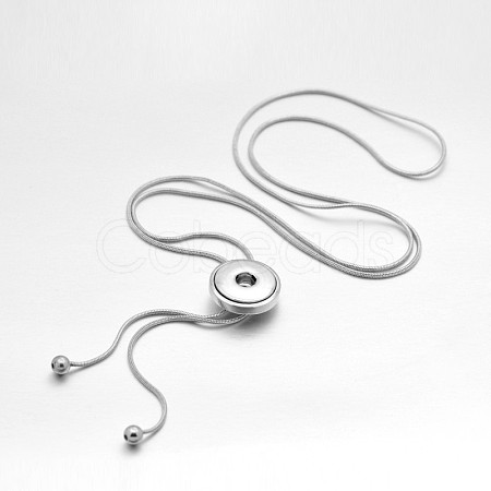 Alloy Snap Necklaces Making MAK-D004-02-1