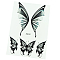 Body Art Tattoos, Temporary Tattoos Paper Stickers, Butterfly, Black, 21x15cm