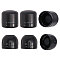 GOMAKERER 6Pcs 2 Styles Plastic Bottle Stoppers, for Wine Bottle, Black, 39x32~38.5mm, Inner Diameter: 34~34.5mm, 3pcs/style