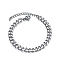 Stainless Steel Cable Chain Braclets, Stainless Steel Color, 7-1/8 inch(18cm)