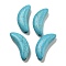 Dyed Synthetic Turquoise Beads, Moon, Turquoise, 47.5~48x18~19x12mm, Hole: 2mm