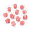 Shell Beads, Dyed, Flower, Pink, 9x7.8mm, Hole: 1.2mm