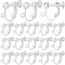 SUNNYCLUE 40Pcs Brass Screw Clip Earring Converter, Spiral Ear Clip, for Non-pierced Ears, with Loop, Silver, 17x13.5x5mm, Hole: 1.2mm