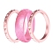 3Pcs Stackable Birthstone Silicone Finger Rings, Fish Scales & Diamond Pattern Wedding Ring for Women, Hot Pink, US Size 7(17.3mm)