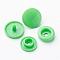 Resin Snap Fasteners, Raincoat Buttons, Flat Round, Light Green, 12x6.5mm, Pin: 2mm