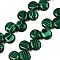 Synthetic Malachite Beads Strands, Teardrop, Top Drilled, 12~12.5x10~11x5~5.5mm, Hole: 1~1.2mm, about 33pcs/strand, 8.86~10.2''(22.5~25.5cm)