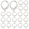 Beebeecraft 100Pcs 304 Stainless Steel Leverback Earring Findings, with Loops, Stainless Steel Color, 14.5x12.5x2mm, Hole: 1.2mm