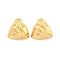 Triangle 304 Stainless Steel Ear Studs, Stud Earrings for Women, Golden, 20x21mm