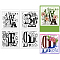 4Pcs 4 Styles PVC Stamp, for DIY Scrapbooking, Letter, 55x55mm, 1pc/style