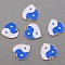 Alloy Pendants, with Enamel, Heart, Light Gold, Blue, 23x20x2mm, Hole: 1.8mm