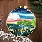 DIY Landscape Pattern Embroidery Kits for Beginners, Including Printed Cotton Fabric, Embroidery Thread & Needles, Embroidery Hoop, Colorful, 165x150mm