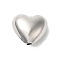 Brass Beads, Lead Free & Cadmium Free, Long-Lasting Plated, Heart, Platinum, 18x20x11mm, Hole: 3mm