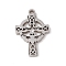 Non-Tarnish 304 Stainless Steel Pendants, Cross with Knot Charm, Stainless Steel Color, 20x13x1.3mm, Hole: 1.6mm