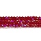 Transparent Electroplate Glass Beads Strands, AB Color Plated, Faceted, Bicone, Dark Red, 2.9~3.3x2.5mm, Hole: 0.7mm, about 145~150pcs/strand, 16.34~16.54 inch(41.5~42cm)