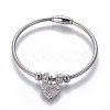 304 Stainless Steel Charms Bangles BJEW-P258-06-3