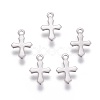 316 Surgical Stainless Steel Tiny Cross Charms STAS-E470-03P-2