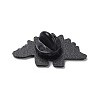 Black Zinc Alloy Brooches JEWB-L018-01EB-02-2