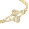 Rack Plating Brass Micro Pave Clear Cubic Zirconia Link Chain Bracelets BJEW-Z069-02G-02-2