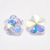 Faceted Glass Rhinestone Charms RGLA-F055-10x10-001AB-2