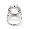Rhodium Plated 925 Sterling Silver Claw Prong Ring Settings STER-E061-38P-4