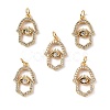 Brass Micro Pave Cubic Zirconia Pendants KK-E068-VF322-4