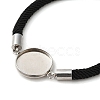 Milan Cord & 304 Stainless Steel Bracelets Making MAK-H004-02G-P01-2