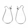 Tarnish Resistant 304 Stainless Steel Hoop Earring Findings STAS-S117-008D-01-2