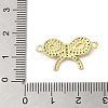 Rack Plating Brass Micro Pave Clear Cubic Zirconia Bowknot Connector Charms KK-C052-38G-3