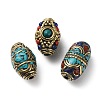 Handmade Tibetan Style Beads KK-G473-02AG-1