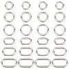 WADORN 24Pcs 6 Style Zinc Alloy Spring Gate Rings FIND-WR0003-72-5