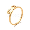 Ion Plating(IP) 201 Stainless Steel Wave Finger Ring for Women RJEW-G266-02G-3