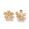 Flower Rack Plating Brass Micro Pave Cubic Zirconia Beads KK-S399-01C-2