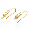Brass Micro Pave Cubic Zirconia Earrings Hooks KK-A181-VF422-3