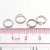 Platinum Color Brass Open Jump Rings X-JRC8mm-NF-3