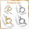 GOMAKERER 8Pcs 4 Styles 304 Stainless Steel Spring Ring Clasps STAS-GO0001-17-2