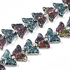 Electroplate Glass Beads Strands EGLA-N012-04O-1