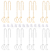 Unicraftale 8 Pairs 2 Colors 304 Stainless Steel Ear Thread EJEW-UN0002-05-1