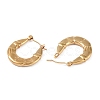 304 Stainless Steel Hoop Earrings EJEW-K278-20C-G-2