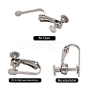 304 Stainless Steel Clip-on Earring Settings STAS-Q227-01-3